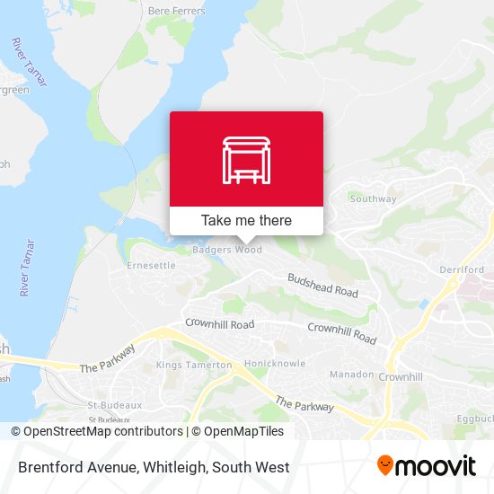 Brentford Avenue, Whitleigh map
