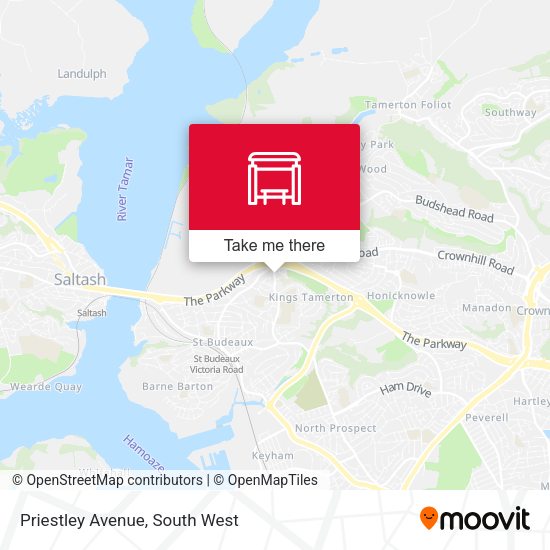 Priestley Avenue map