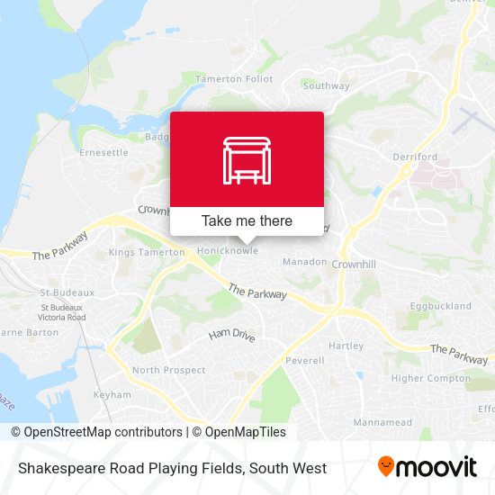 Shakespeare Road Playing Fields map