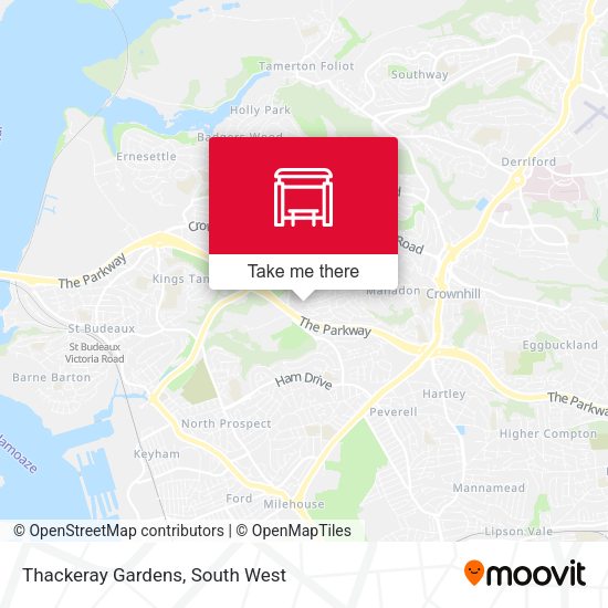 Thackeray Gardens map