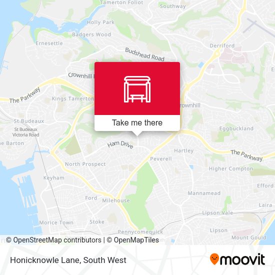 Honicknowle Lane map