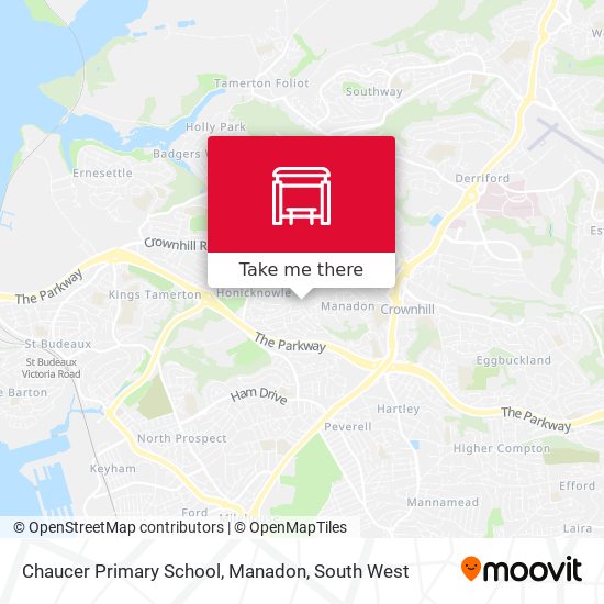 Chaucer Primary School, Manadon map