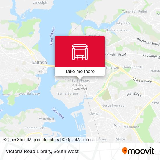 Victoria Road Library map