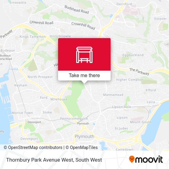 Thornbury Park Avenue West map