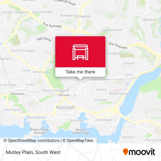 Mutley Plain map