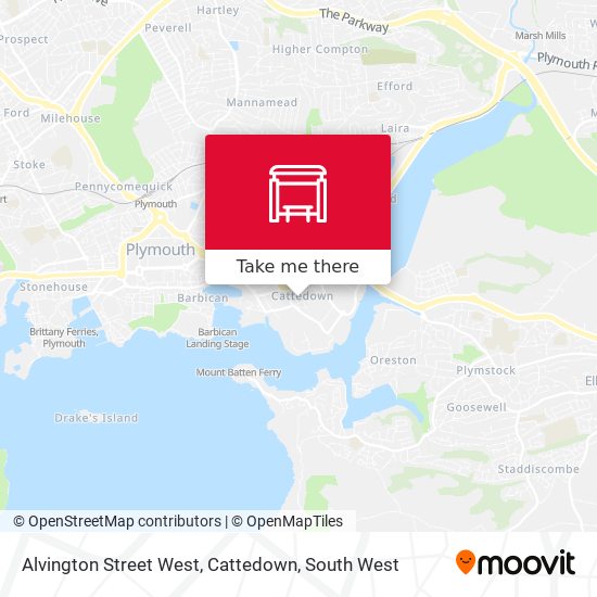 Alvington Street West, Cattedown map