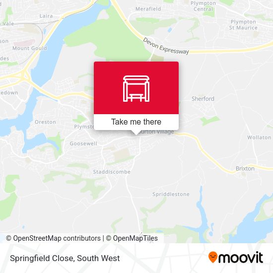 Springfield Close map