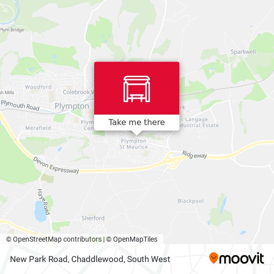 New Park Road, Chaddlewood map