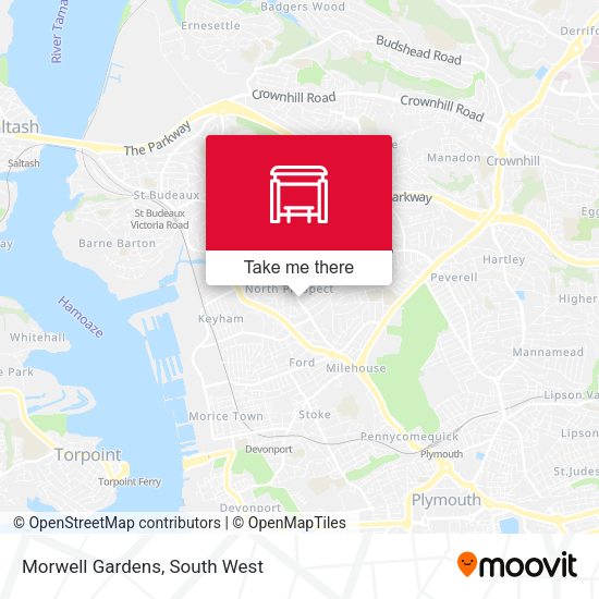 Morwell Gardens map