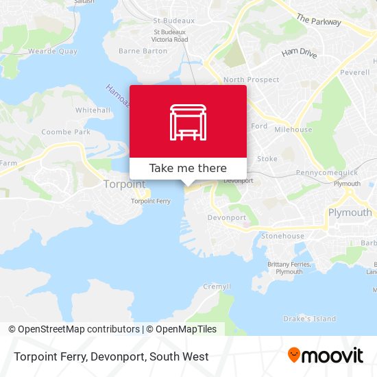 Torpoint Ferry, Devonport map