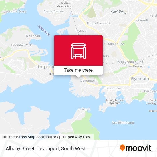 Albany Street, Devonport map