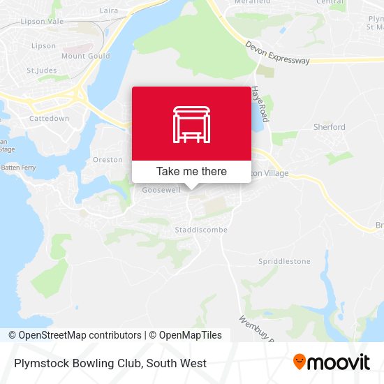Plymstock Bowling Club map
