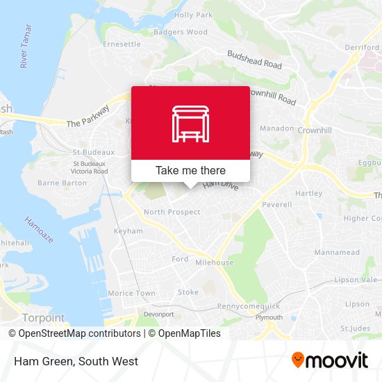 Ham Green map