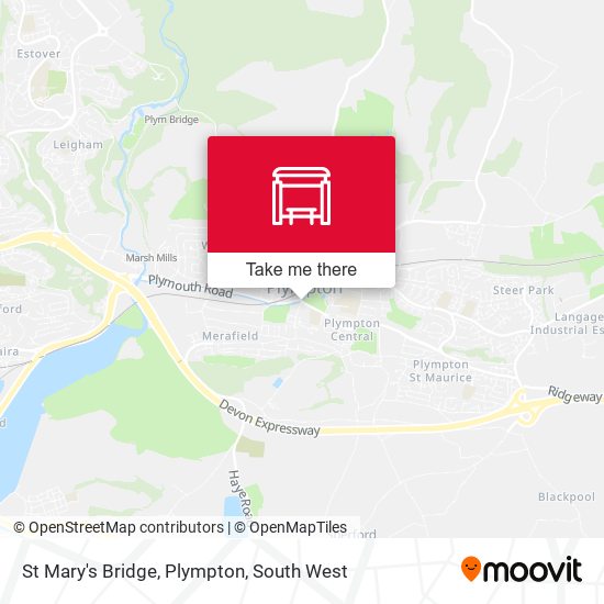 St Mary's Bridge, Plympton map