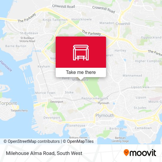 Milehouse Alma Road map