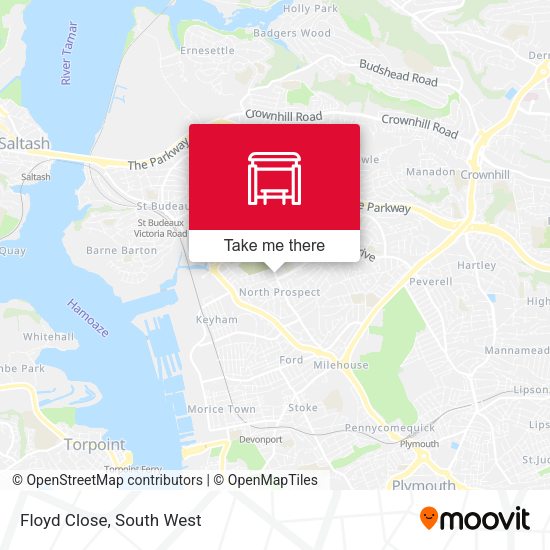 Floyd Close map