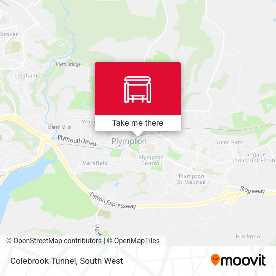 Colebrook Tunnel map