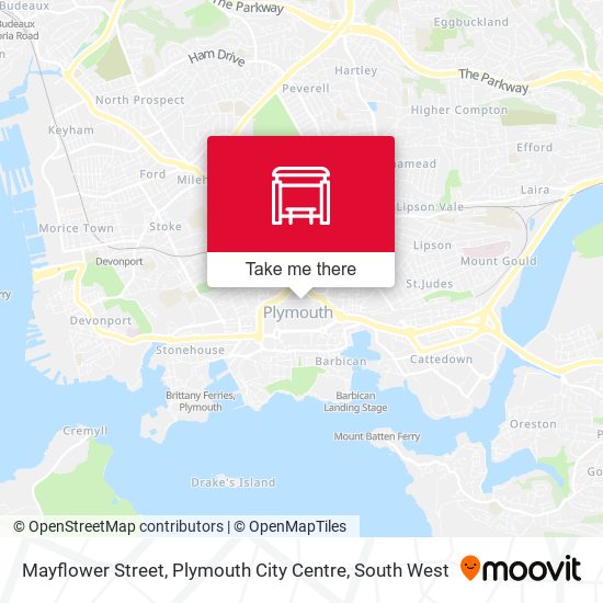 Mayflower Street M1, Plymouth City Centre map