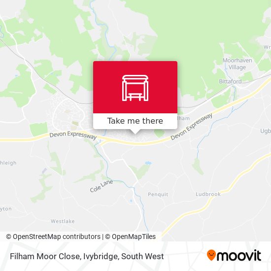 Filham Moor Close, Ivybridge map