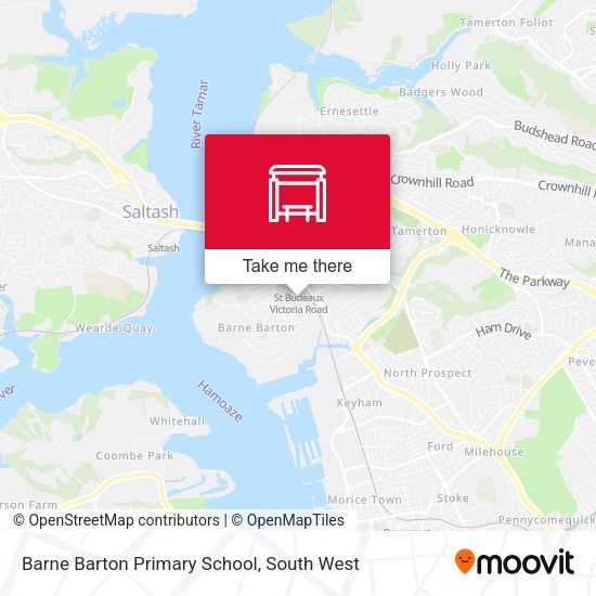 Barne Barton Primary School map