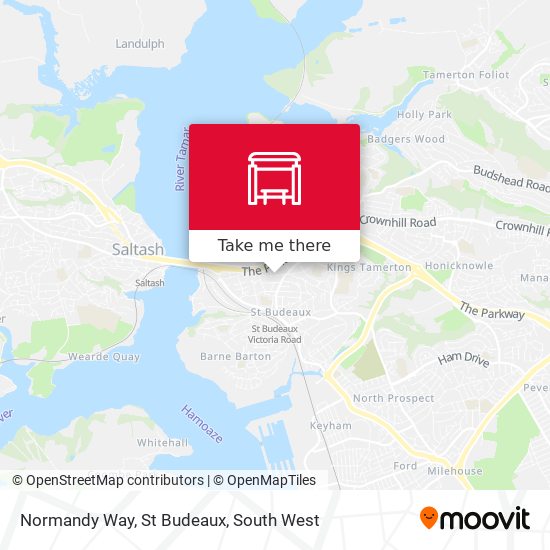 Normandy Way, St Budeaux map