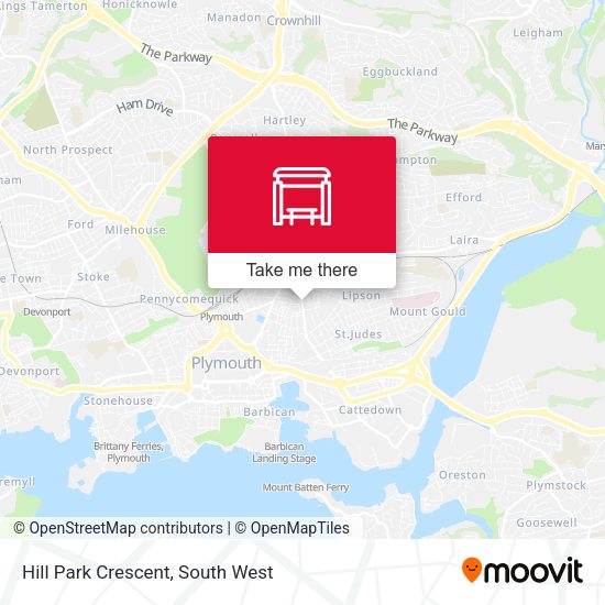 Hill Park Crescent map