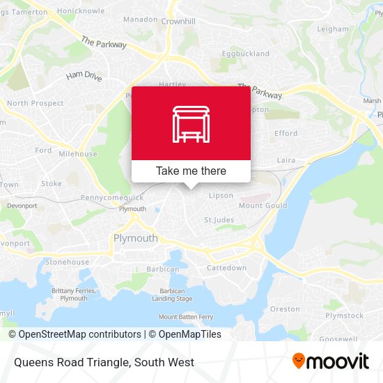 Queens Road Triangle map