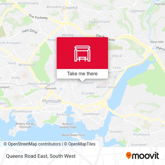 Queens Road East map