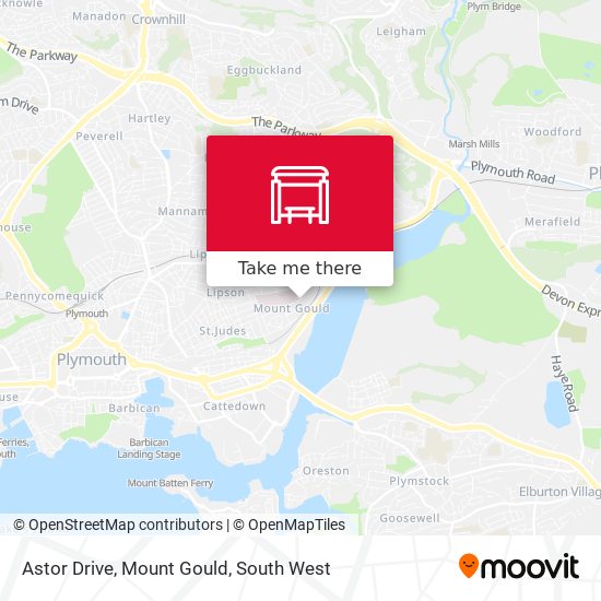 Astor Drive, Mount Gould map