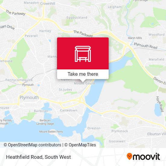 Heathfield Road map