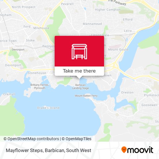 Mayflower Steps, Barbican map