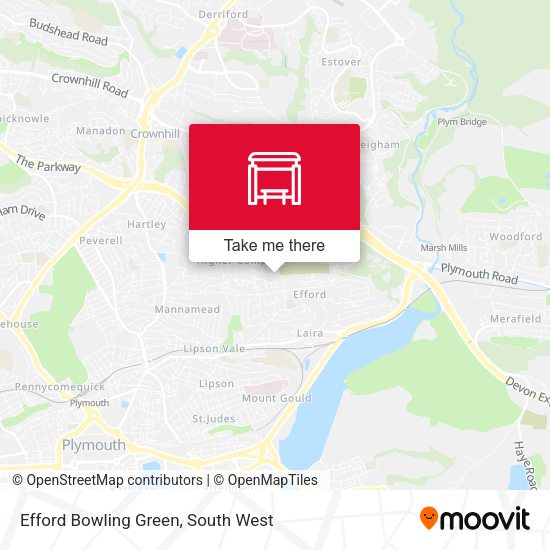 Efford Bowling Green map