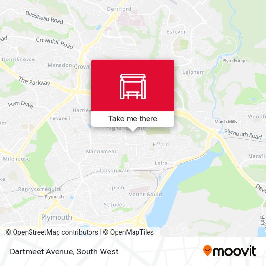 Dartmeet Avenue map