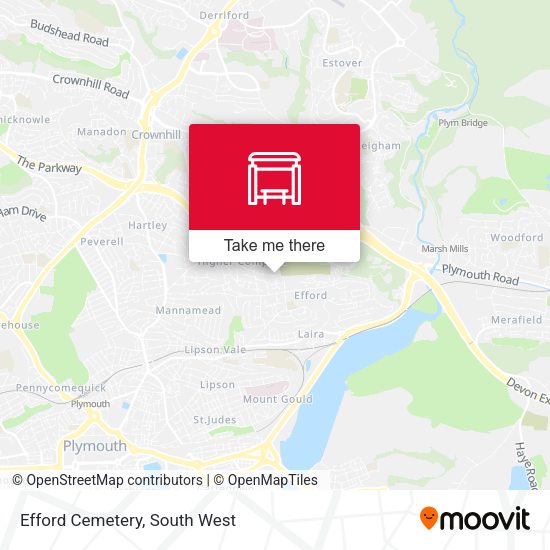 Efford Cemetery map