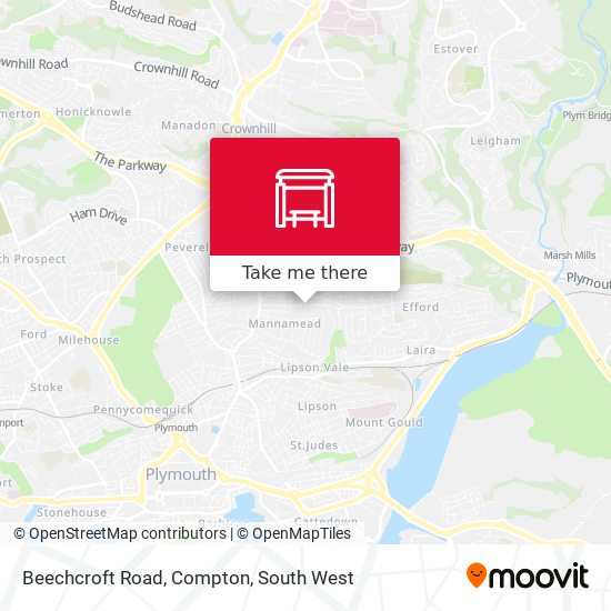 Beechcroft Road, Compton map