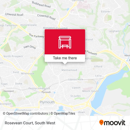 Rosevean Court map