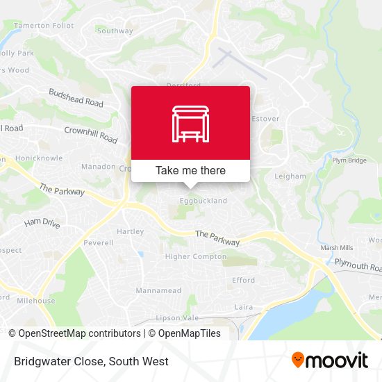 Bridgwater Close map