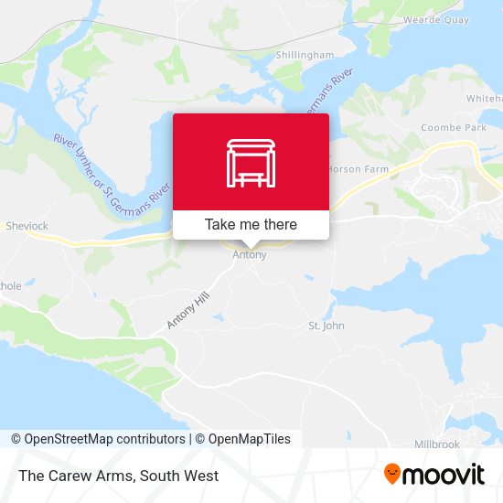 The Carew Arms map