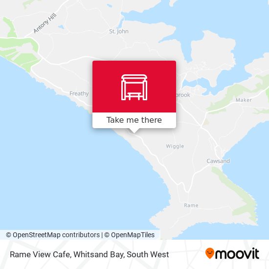 Rame View Cafe, Whitsand Bay map