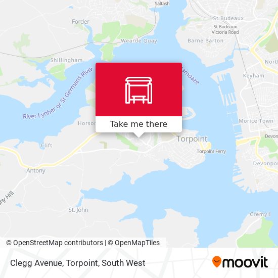 Clegg Avenue, Torpoint map