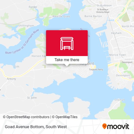 Goad Avenue Bottom map