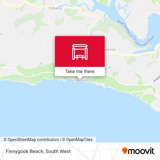 Finnygook Beach map