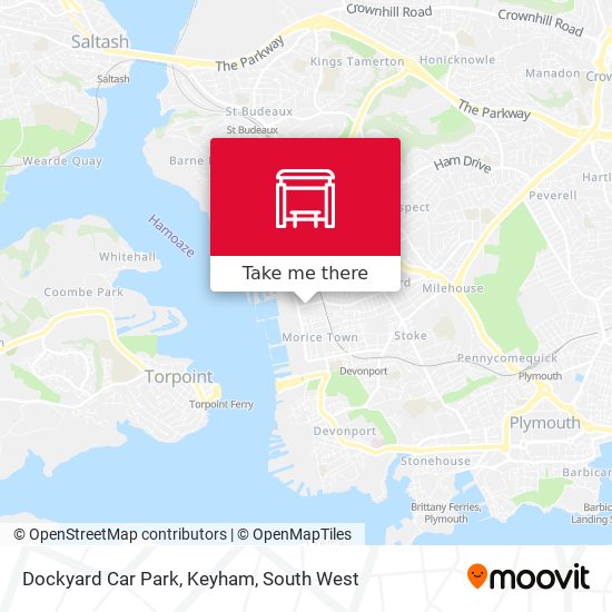 Dockyard Car Park, Keyham map