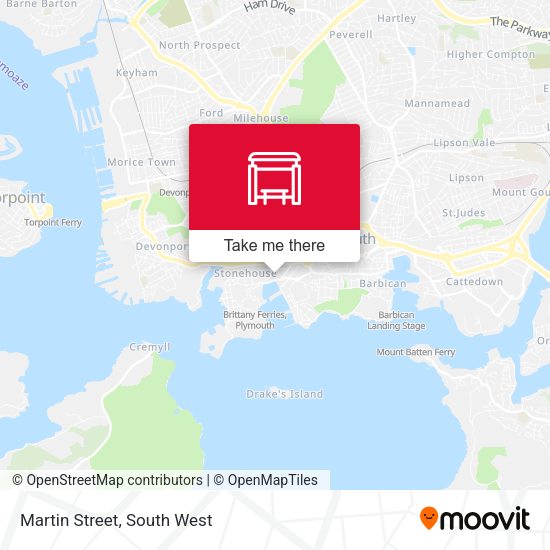 Martin Street map