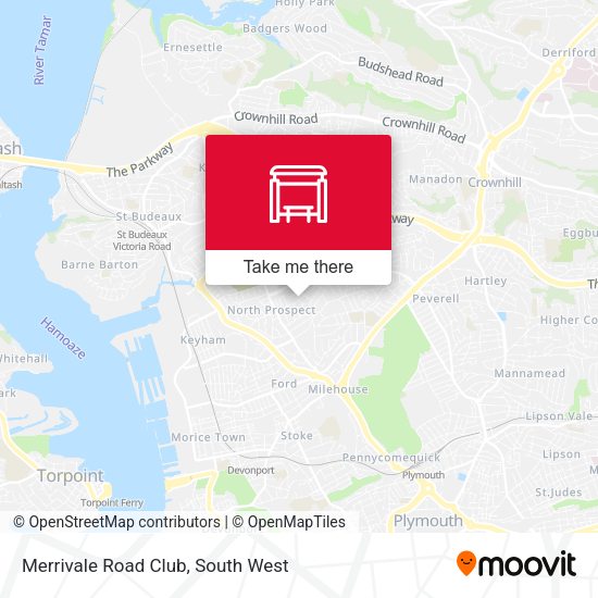 Merrivale Road Club map