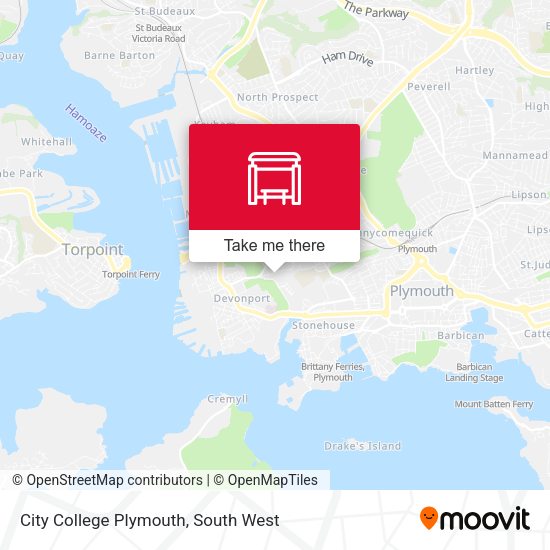 City College Plymouth map