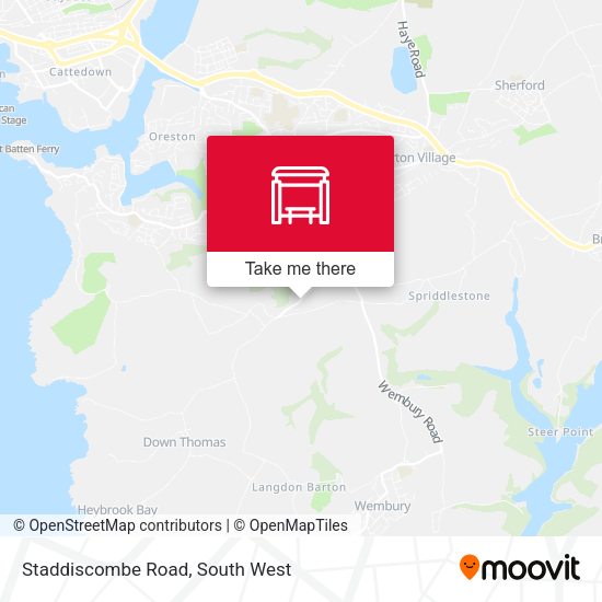 Staddiscombe Road map