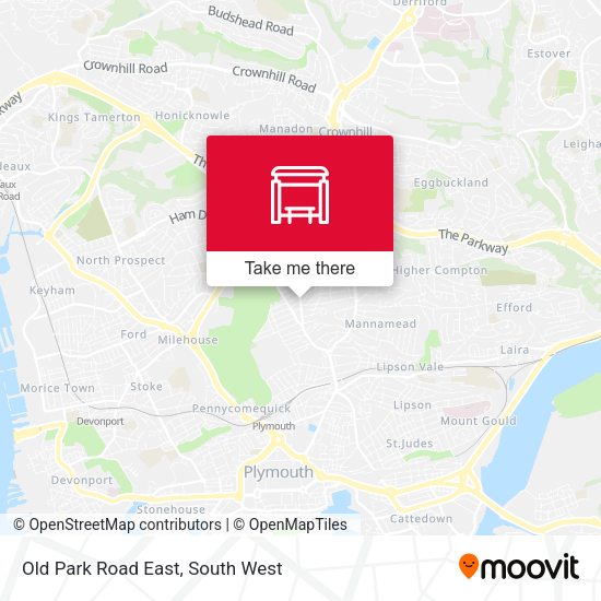 Old Park Road East map