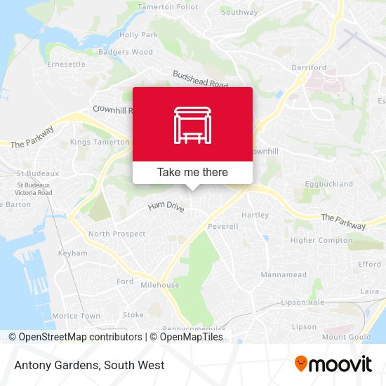 Antony Gardens map