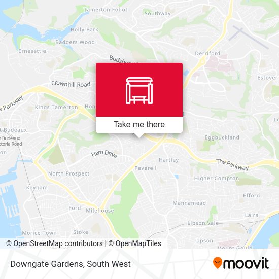 Downgate Gardens map